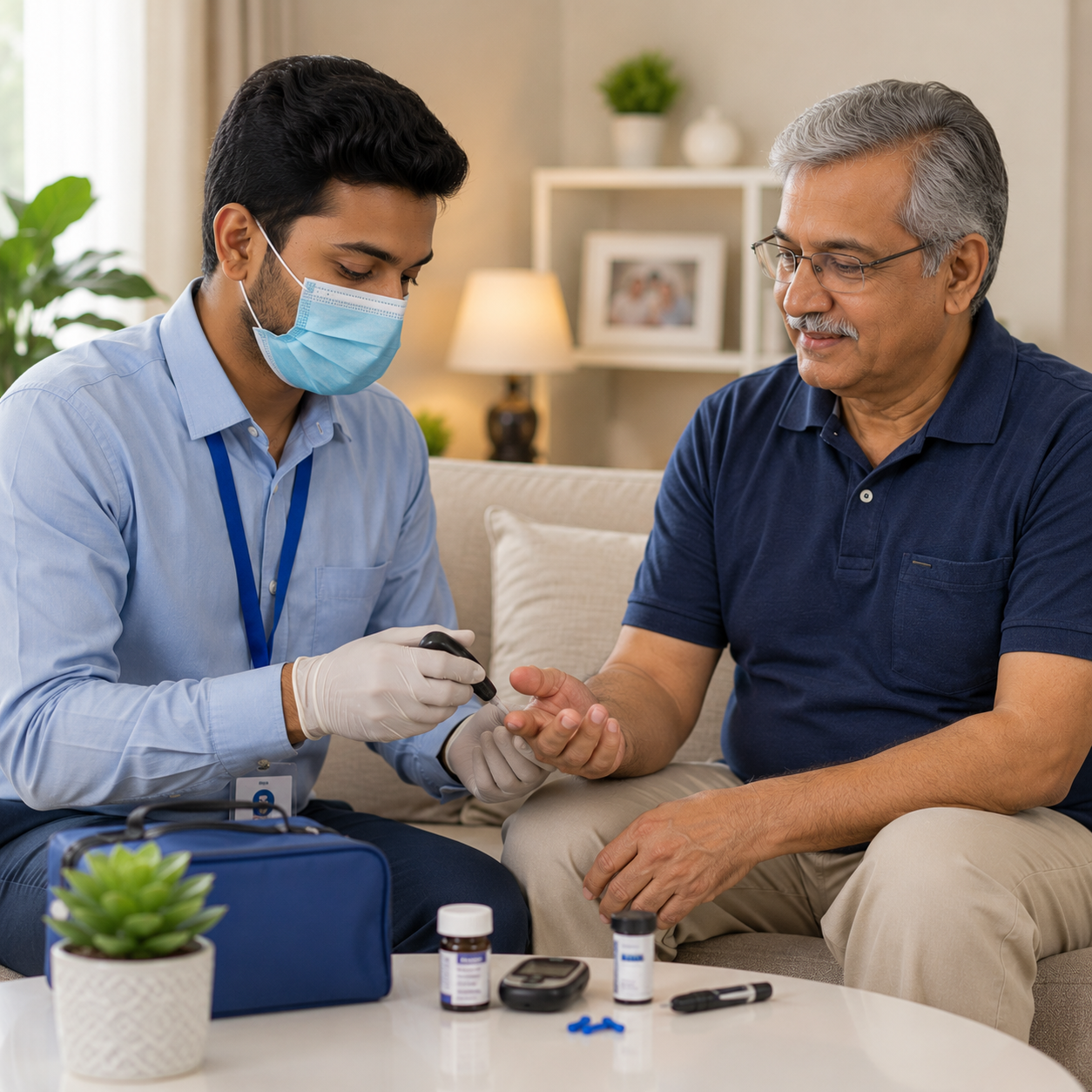 Diabetes care at home Nashik — Medola